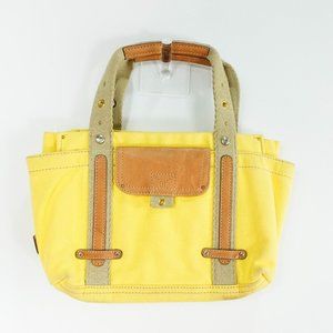 Tote Bag Leather‎ Shoulder Purse Shopper Travel Medium Yellow 90s HAYDEN HARNETT